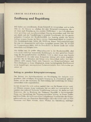 Eröffnung und Begrüßung