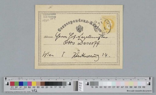 Postkarte an Otto Dessoff