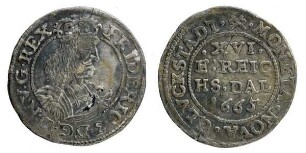 1/16 Taler, Kgl. Linie Frederik III (1648 - 1670)