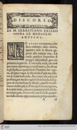 Discorso di M. Sebastiano Erizzo sopra le medaglie antiche
