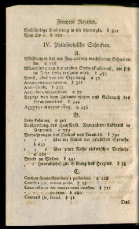IV. Philosophische Schriften