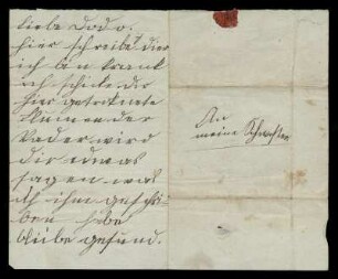 Brief von Ludwig Werner Hassenpflug an Dorothea Hassenpflug