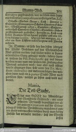 Mania. Die Toll-Sucht