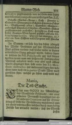 Mania. Die Toll-Sucht