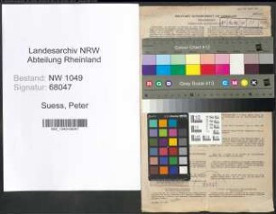Entnazifizierung Peter Suess , geb. 13.10.1910 (Apotheker)