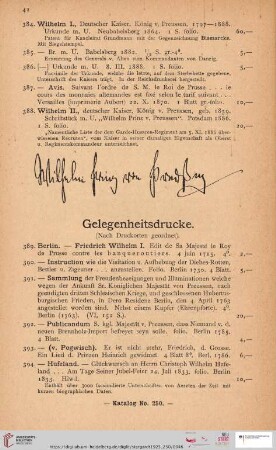 Gelegenheitsdrucke (Nr. 389 - 441)
