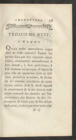 Troisieme Nuit. L'Homme.