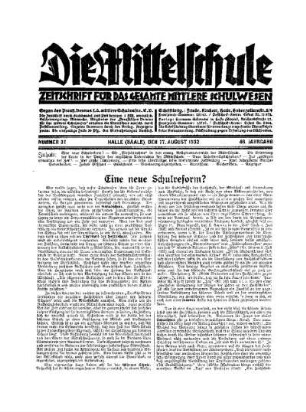Eine neue Schulreform?
