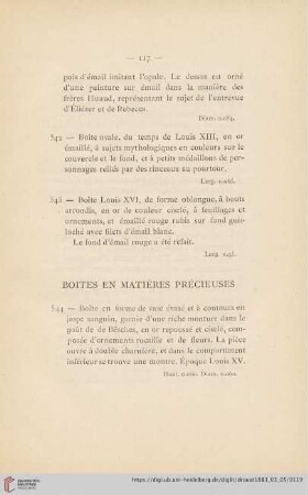 Boites en Matirères Précieuses (Nr. 544 - 564)