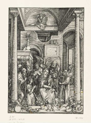 Mariens Verehrung (Verherrlichung Mariens), Blatt 20 der Folge "Marienleben (vor dem Text)"