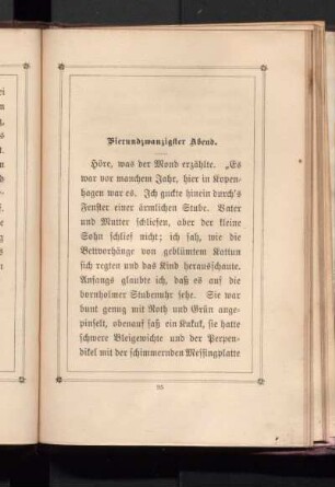 Vierundzwanzigster Abend.