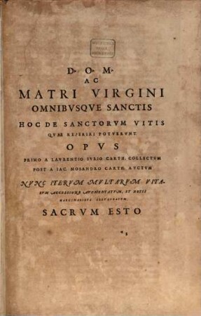 De Probatis Sanctorvm Vitis, 1. Ianvarivs