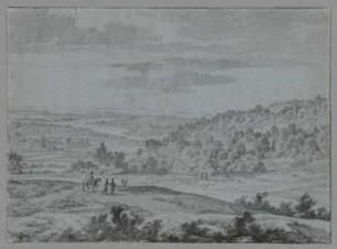 Waldige Hügellandschaft mit Reiter bei Valkenburg