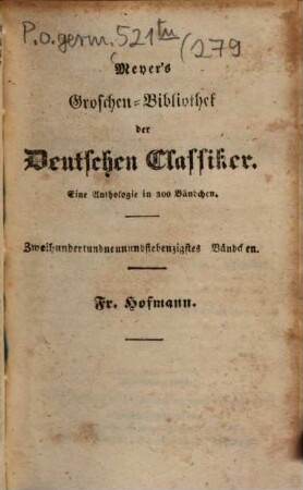 Friedrich Hofmann : Mit Biographie