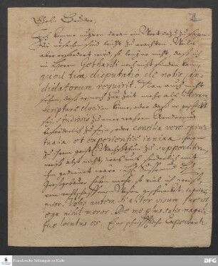 Brief von August Hermann Francke an [Joachim Just Breithaupt].