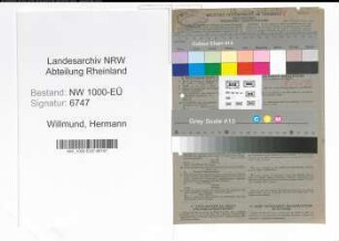 Entnazifizierung Hermann Willmund, geb. 10.03.1905 (Baecker)