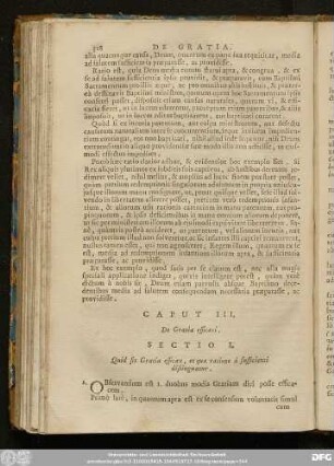 Sectio I. Quid sit Gratia efficax, et qua ratione à sufficienti distinguatur.