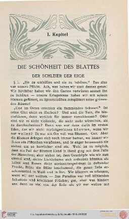I. Der Schleier der Erde