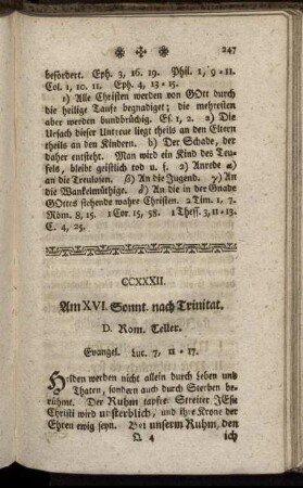 CCXXXII. Am XVI. Sonnt. nach Trinitat. Evangel. Luc.7, 11-17.