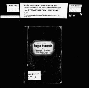 Regimentsstab (1.Kompanie): Kapitulanten 1902-1912