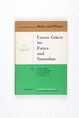 Unsere Gräser im Futter- und Samenbau