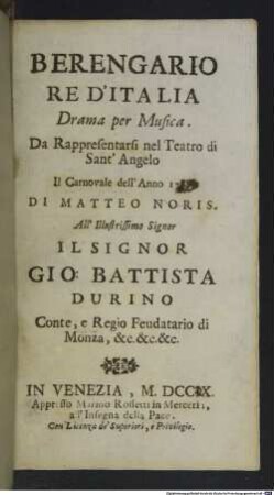 Berengario re d'Italia