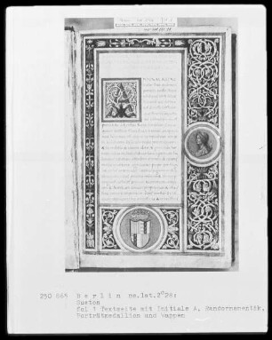 Sueton, De vita 12 caesarum und Fragment von De grammaticis et rhetoribus — ---, Folio 1recto-221recto---, Folio 1recto-221recto---, Folio 1recto