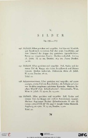 V. Silber (Nr. 196-272)
