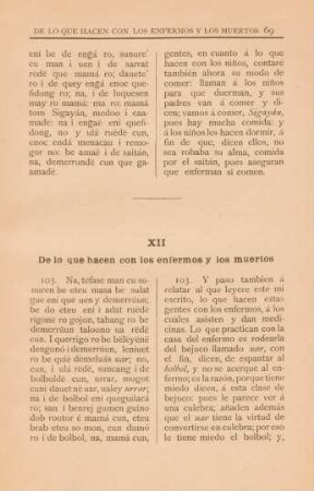 XII De lo que hacen con los enfermos y los muertos