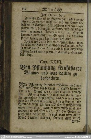 Cap. XXVI. Von Pflantzung fruchtbarer Bäume, und was darbey zu beobachten