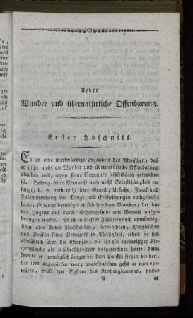 Erster Abschnitt. - Dritter Abschnitt.