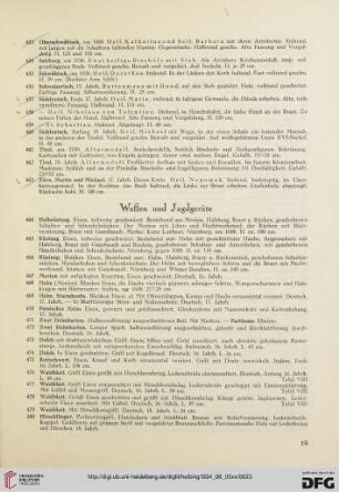 Waffen und Jagdgeräte (Nr. 464-500)