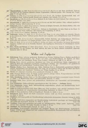 Waffen und Jagdgeräte (Nr. 464-500)