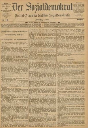No 10. Donnerstag, 5. März 1885.