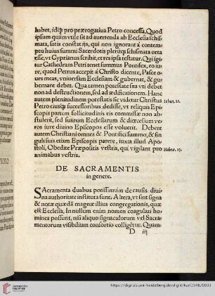 De sacramentis in genere