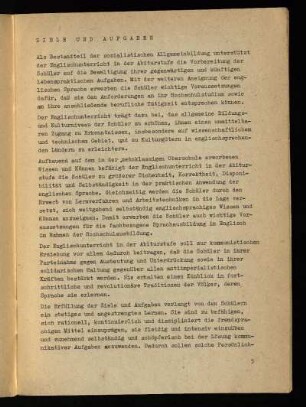 Ziele und Aufgaben
