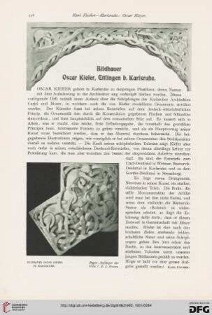 Bildhauer Oscar Kiefer, Ettlingen b. Karlsruhe