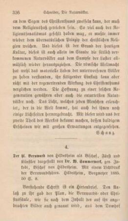 336-337 [Rezension] Sommerwerck, Wilhelm, Der heilige Bernward von Hildesheim als Bischof, Fürst und Künstler