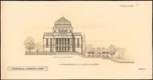 Stadthalle, Mülheim an der Ruhr: Ansicht Schmalseite