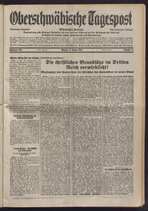 Oberschwäbische Tagespost : Biberacher Zeitung