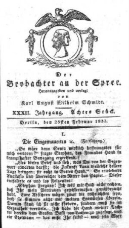 8. Stueck, 25. Februar 1833
