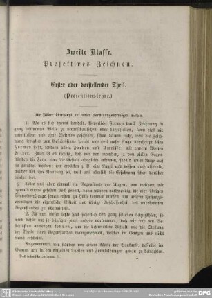 Erster oder darstellender Theil