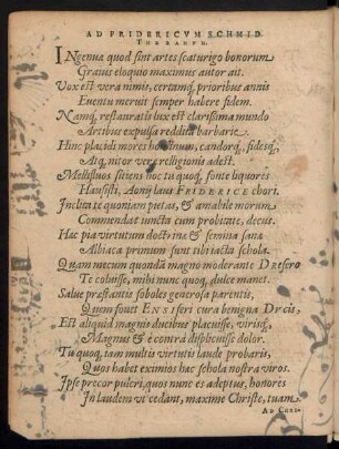 Ad Fridericum Schmid Thebanum.
