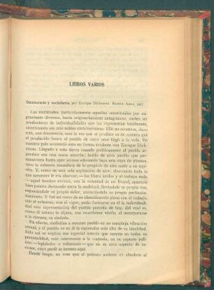 Democracia y socialismo, por Enrique Dickmann