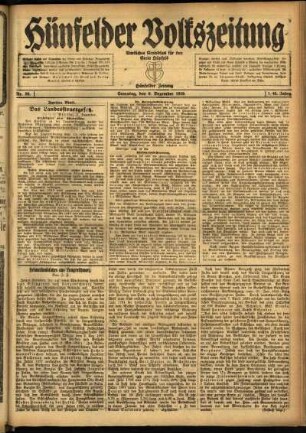 Zweite Ausgabe vom Samstag, den 06. Dezember 1919.