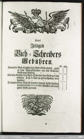 Eines Zeitigen Vieh-Schreibers Gebühren