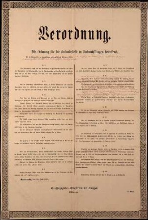 Die Ordnung für die Anlandestelle in Unteruhldingen (mit Änderungen v. 09.11.1882, gedr. W.Hasper'sche Hofbuchdruckerei, A.Horchler & Cie. Karlsruhe)