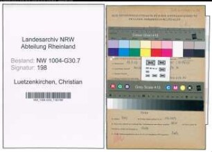 Entnazifizierung Christian Luetzenkirchen , geb. 17.08.1902 (Kaufm.Angestellter)