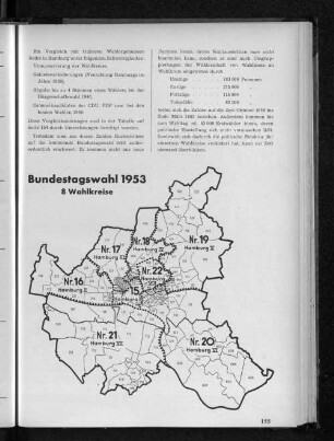 Bundestagswahl 1953, die 8 Wahlkreise