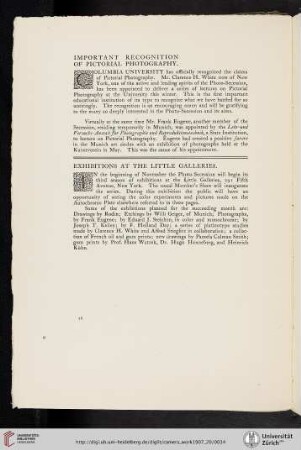Important Recognition of Pictorial Photography [unsigned]